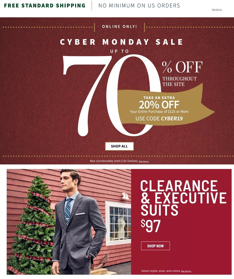 Jos A Bank Cyber Monday 2020 Ad Deals And Sales